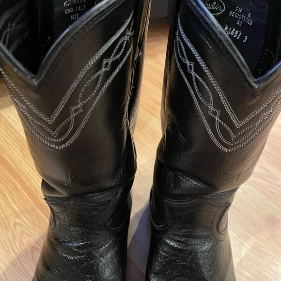 Mens Justin Brand Genuine Exotic smooth Ostrich Roper Boots. Style 3342 - Picture 4 of 12